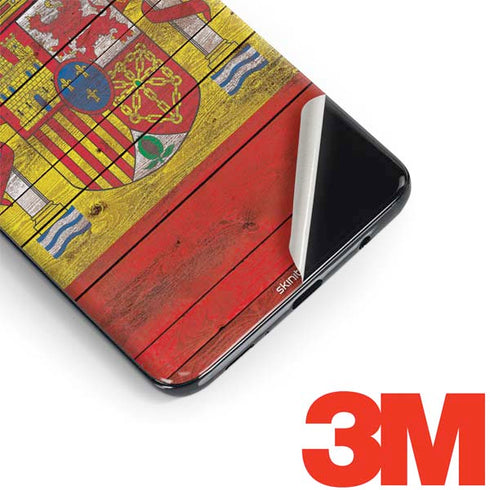 Spain Flag Dark Wood Galaxy S9 Plus Skin